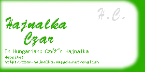 hajnalka czar business card